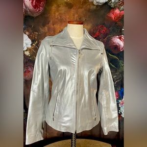 Bradley metallic leather jacket. Size S